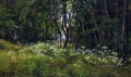 森の端の花 1893 古典的な風景 イワン・イワノビッチの木々